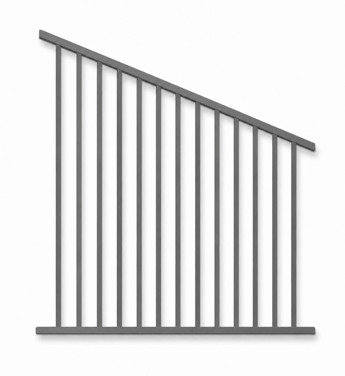 1800x1200x1200 Aluminium Raked Pool Fence Panel