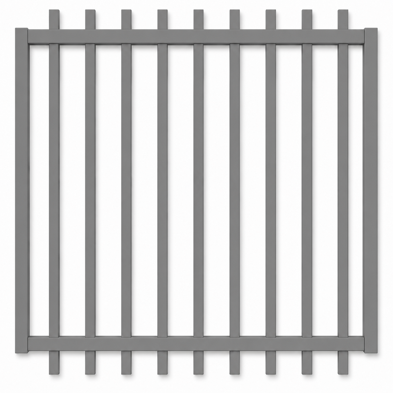 Aluminium Blade Fence Gate 920W x 1200H (W/Cap)