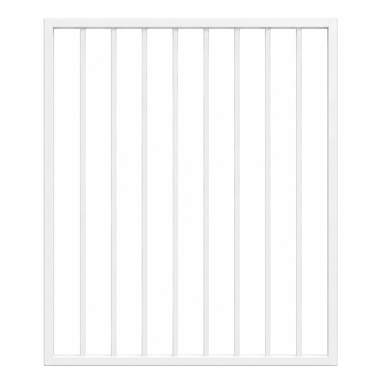 Aluminium flat top pool fence gate detail view - Click Fencing Perth