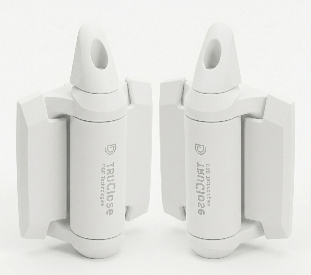 D&D TruClose Self Closing Hinges Heavy Duty with Legs White