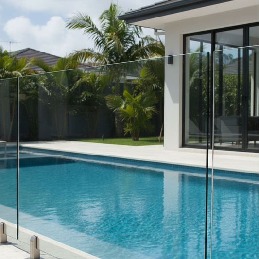 Toughened Frameless Glass Pool Fence Panel 12mm (T) x 1200mm (H)