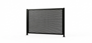 Satin black perforated aluminium pool fence panel, 2 metre DIY flat pack kit - Click Fencing Perth