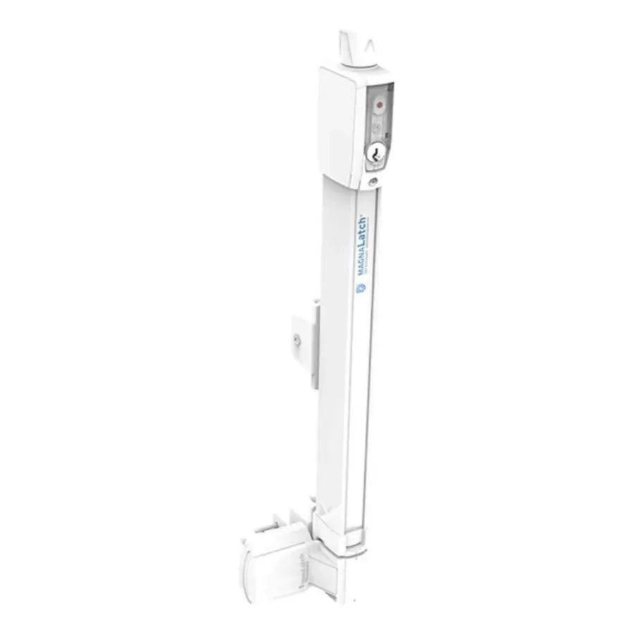 D&D MagnaLatch Top Pull S3 Kwikset in white, key-lockable pool gate latch