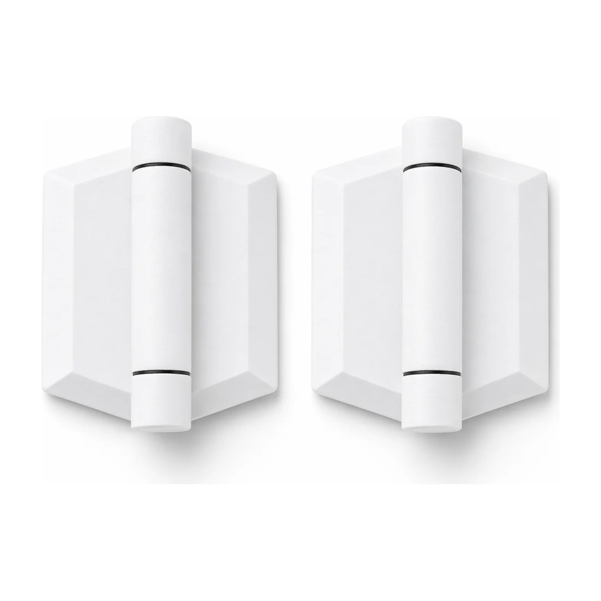 Polaris S155 soft close glass pool fence hinges in pearl white, pair