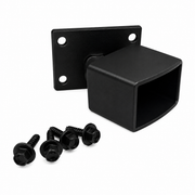 Black adjustable 38x25mm aluminium fence bracket with screws - Click Fencing Perth