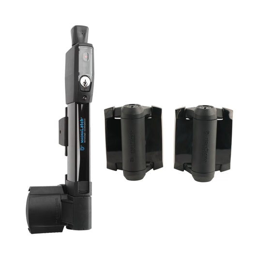 D & D MagnaLatch Top Pull & TruClose Hinges Kit With Safety Cap (No Legs) - Black