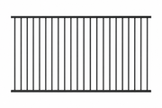 Black aluminium flat top pool fence panel, AS1926 compliant - Click Fencing Perth