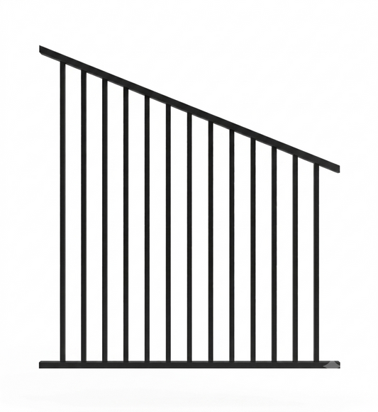 1800x1200x1200 Aluminium Raked Pool Fence Panel