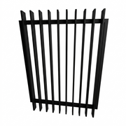 Black aluminium blade pool fence gate, 1500mm high with cap - Click Fencing Perth