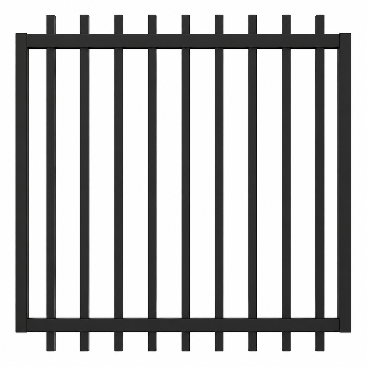 Aluminium Blade Fence Gate 920W x 1200H (W/Cap)