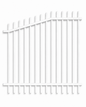 White right-high Blade Pool Fencing raked panel, 1252mm - Click Fencing Perth