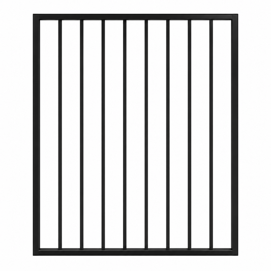Aluminium flat top pool fence gate, 970x1200mm - Click Fencing Perth