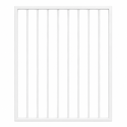 Aluminium flat top pool fence gate detail view - Click Fencing Perth