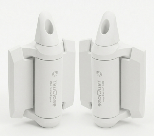 D&D TruClose Self Closing Hinges Heavy Duty with Legs White