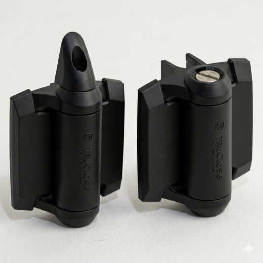 D&D TruClose Self Closing Hinges with Legs - Black