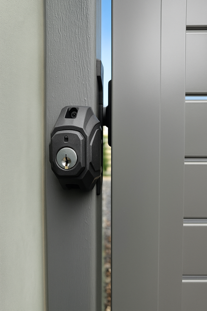 D&D Lokk Latch Deluxe, Satin Black, key lock side