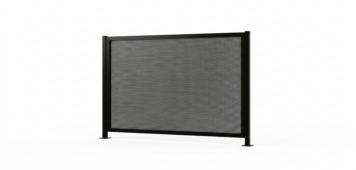 Perforated Pool Panel 2 Metre Kit - Black (DIY Flat Pack)