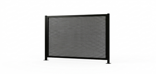 Perforated Pool Panel 2 Metre Kit - Black (DIY Flat Pack)