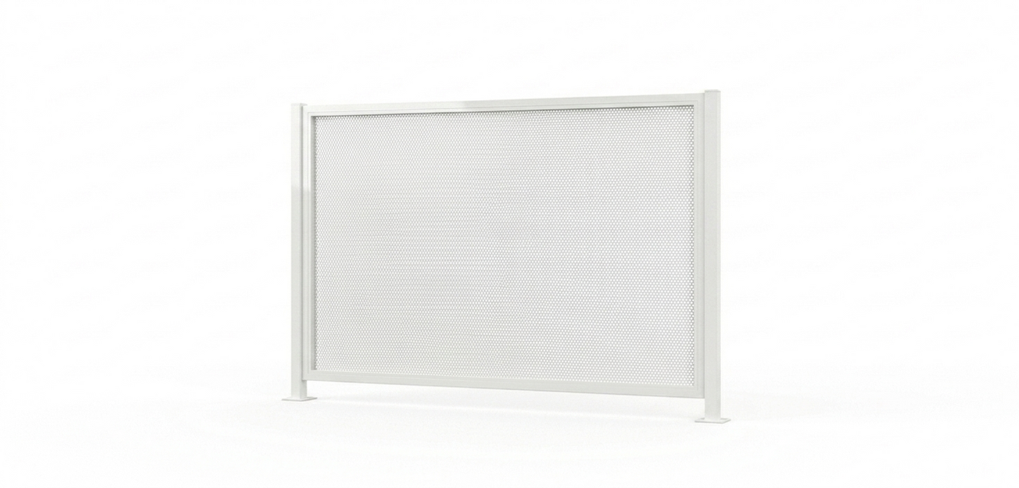 Perforated Pool Panel 2 Metre Kit - White (DIY Flat Pack)