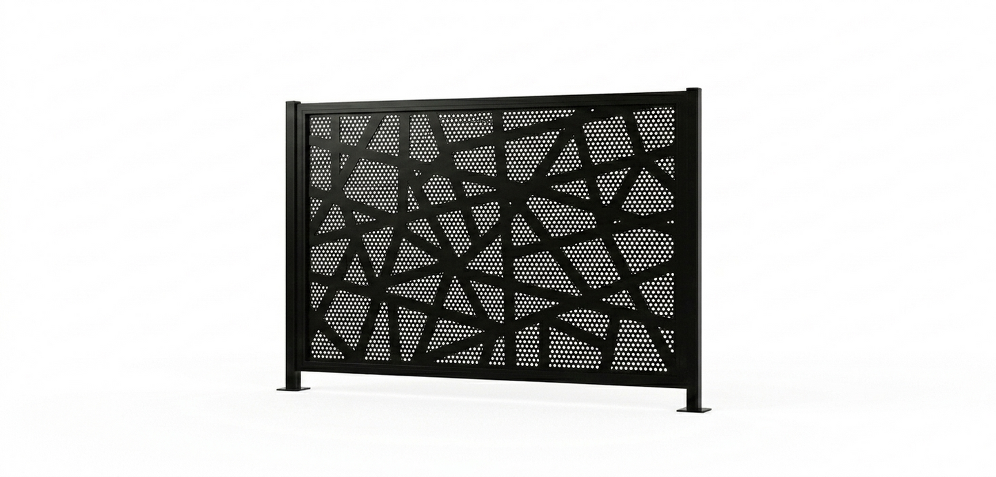 Perforated (Bird Nest) Pool Panel 2 Metre Kit - Black (DIY Flat Pack)