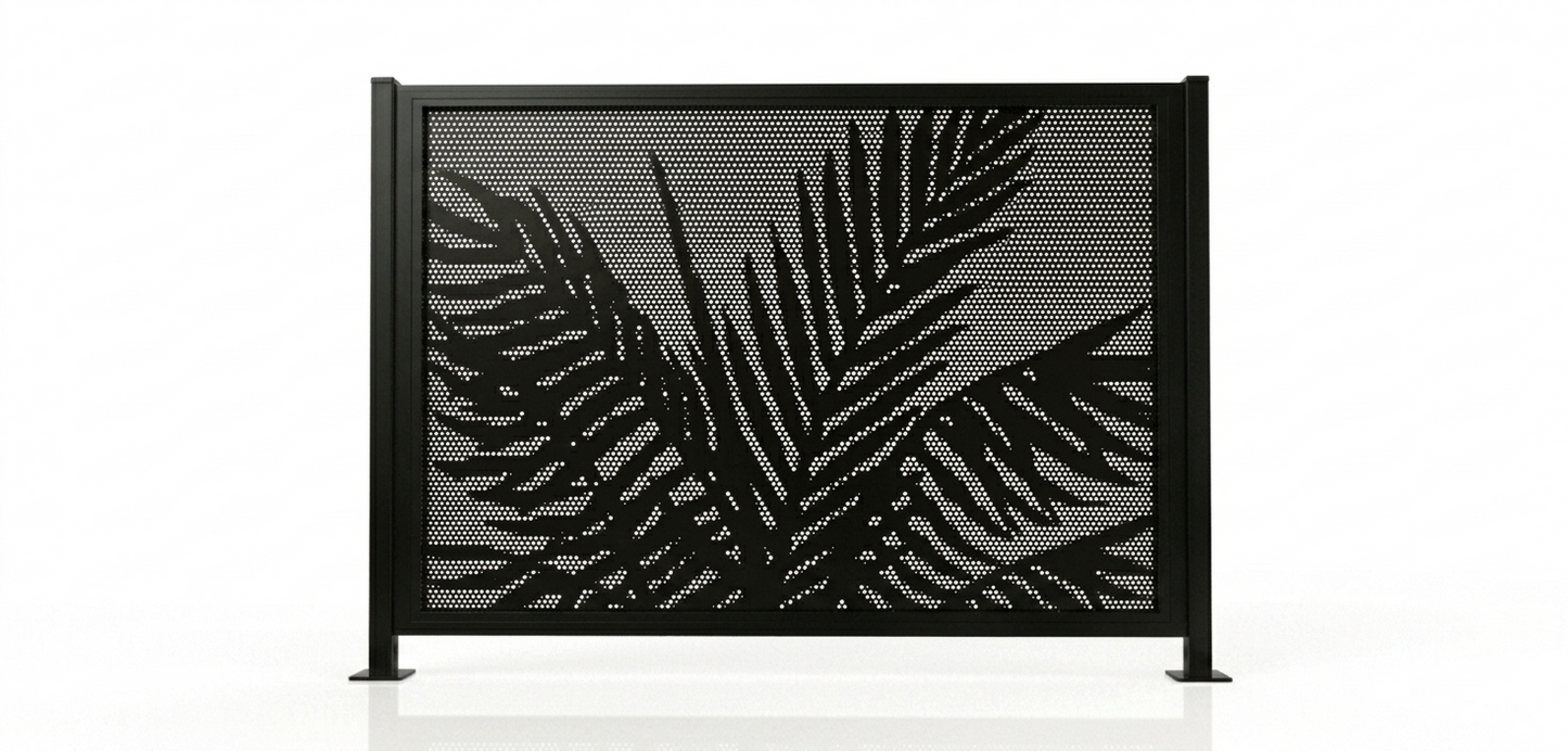 Perforated (Palm) Pool Panel 2 Metre Kit - Black (DIY Flat Pack)