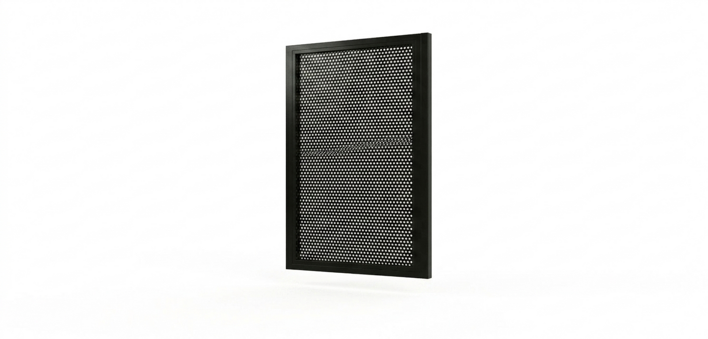 Perforated Pool Gate 1185x970mm - Satin Black (Fully Assembled, inc. Gate Stop)