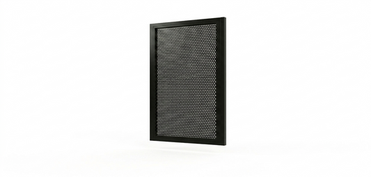 Perforated Pool Gate 1185x970mm - Satin Black (Fully Assembled, inc. Gate Stop)