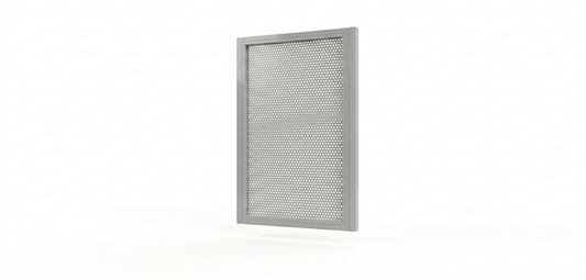 Perforated Pool Gate 1185x970mm - Monument (Fully Assembled, inc. Gate Stop)