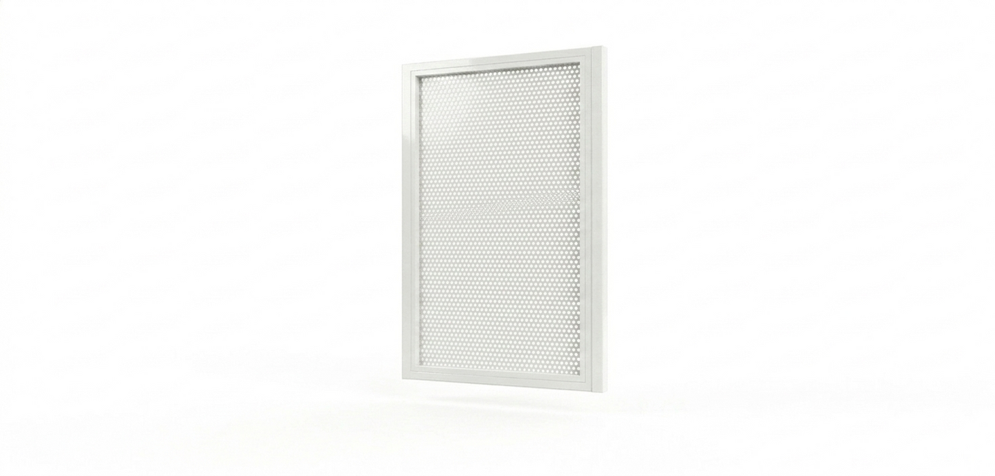 Perforated Pool Gate 1185x970mm - White (Fully Assembled, inc. Gate Stop)