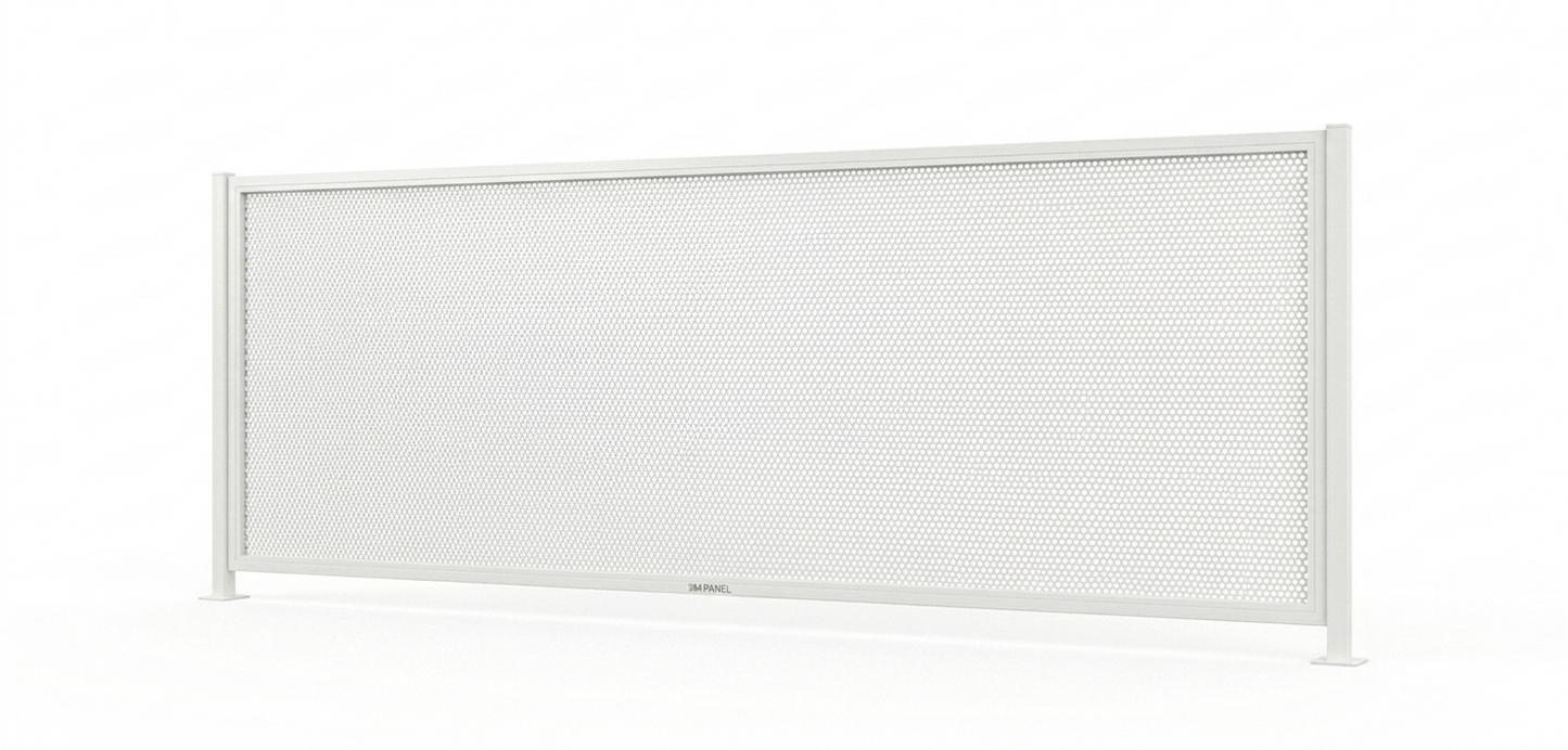 Perforated Pool Panel 3 Metre Kit - White (DIY Flat Pack)