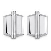 Polaris S155 soft close glass pool fence hinges in mirror polished stainless steel, pair