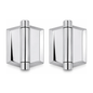 Polaris S155 soft close glass pool fence hinges in mirror polished stainless steel, pair